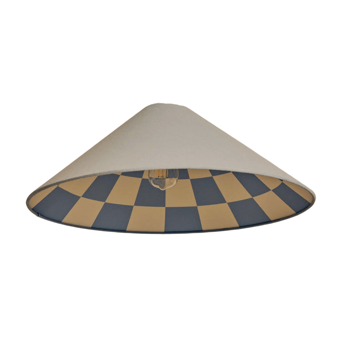 Damson Blue Checkered Cone Shade