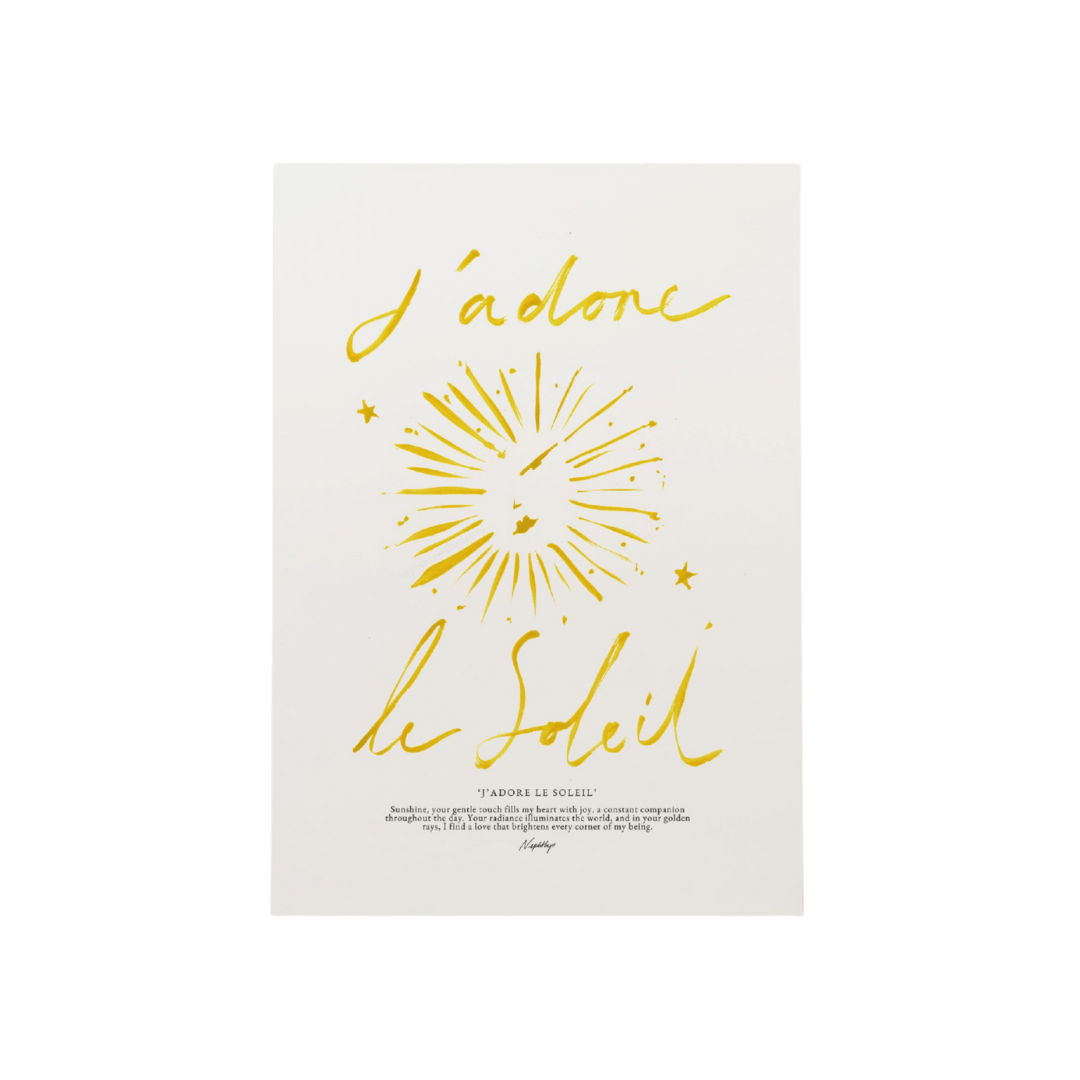 J'adore Le Soleil Print (Brushstroke Yellow)