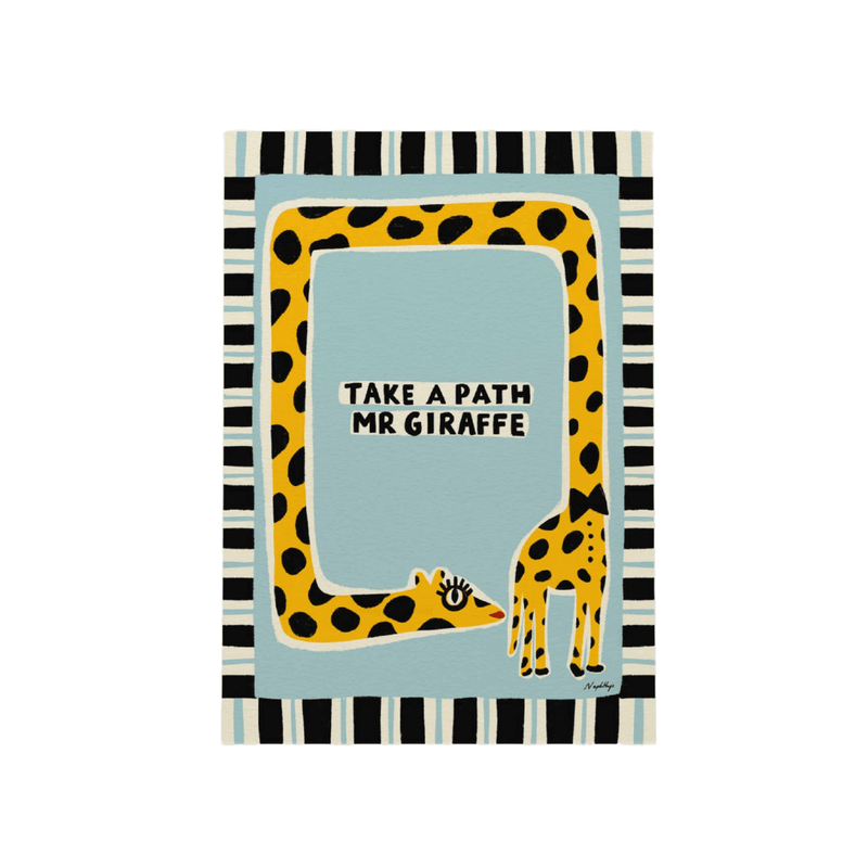 Take a Path Mr Giraffe Print