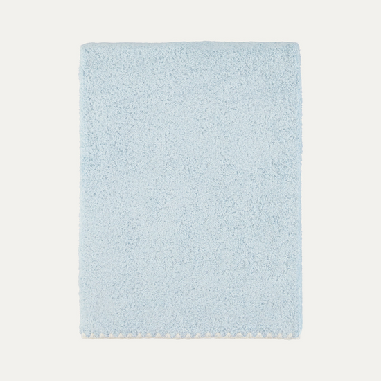 Blue and White Shell Bath Towel