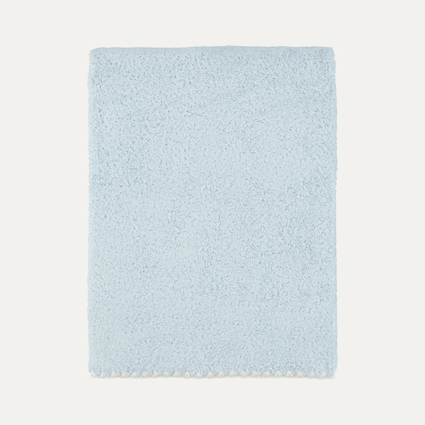Blue and White Shell Bath Towel