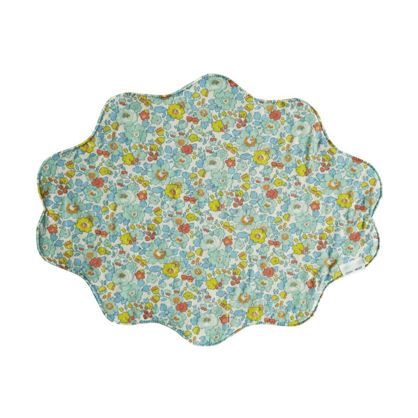 Reversible Wavy Placemat Made With Liberty Fabric Betsy Sage & Strawberry Thief