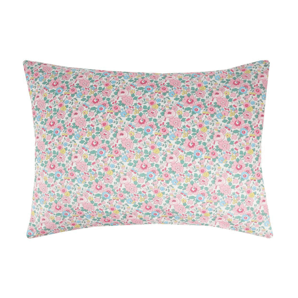 Pillowcase made with Liberty Fabric Betsy Blossom Pink