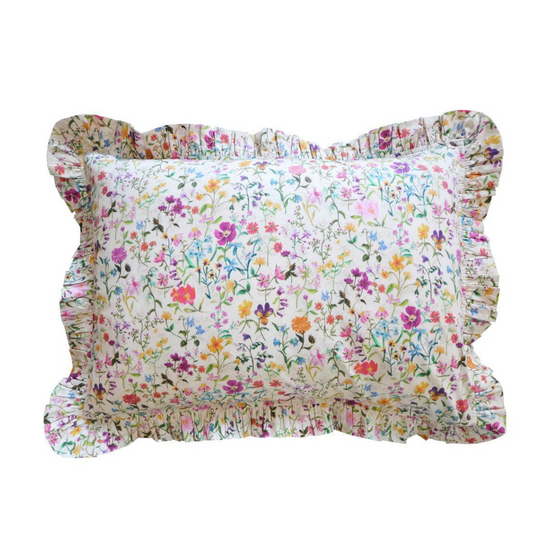Frill Edge Pillowcase Made With Liberty Fabric Linen Garden