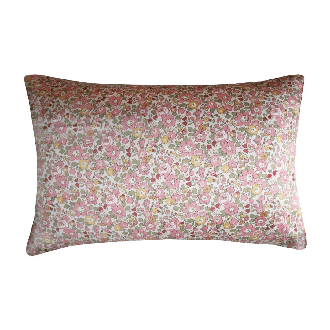 Silk Pillowcase Made With Liberty Fabric Betsy Field Dusky Pink