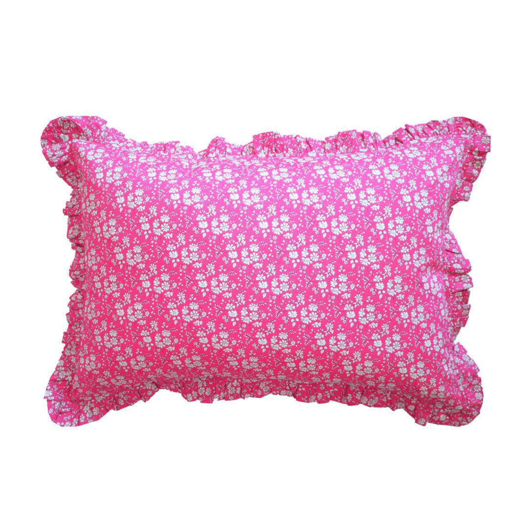 Frill Edge Pillowcase Made With Liberty Fabric Capel Fuchsia