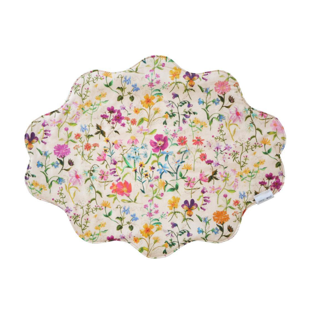 Reversible Wavy Placemat Made With Liberty Fabric Linen Garden & Katie & Millie