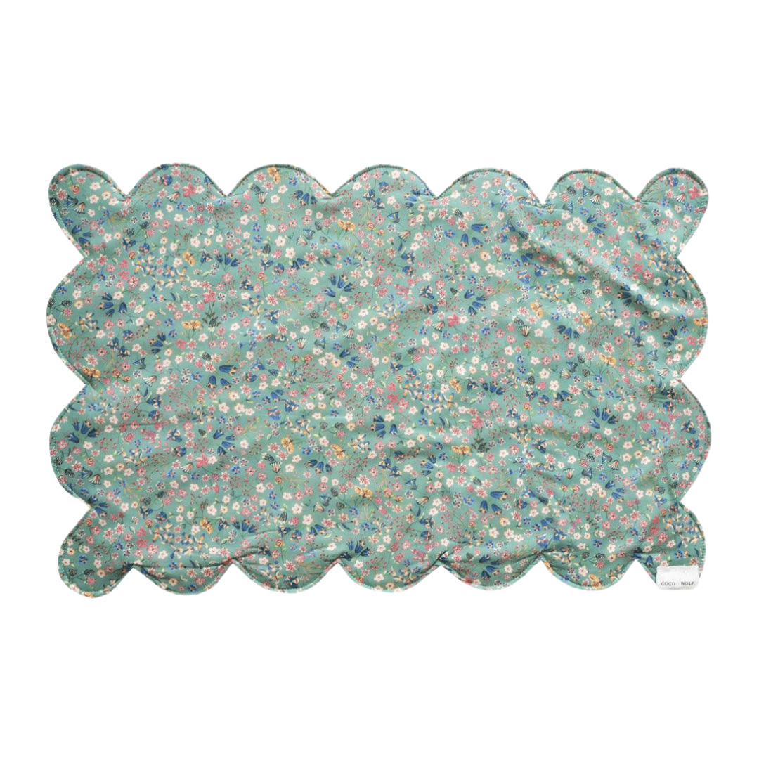 Reversible Scalloped Placemat Made With Liberty Fabric Donna Leigh