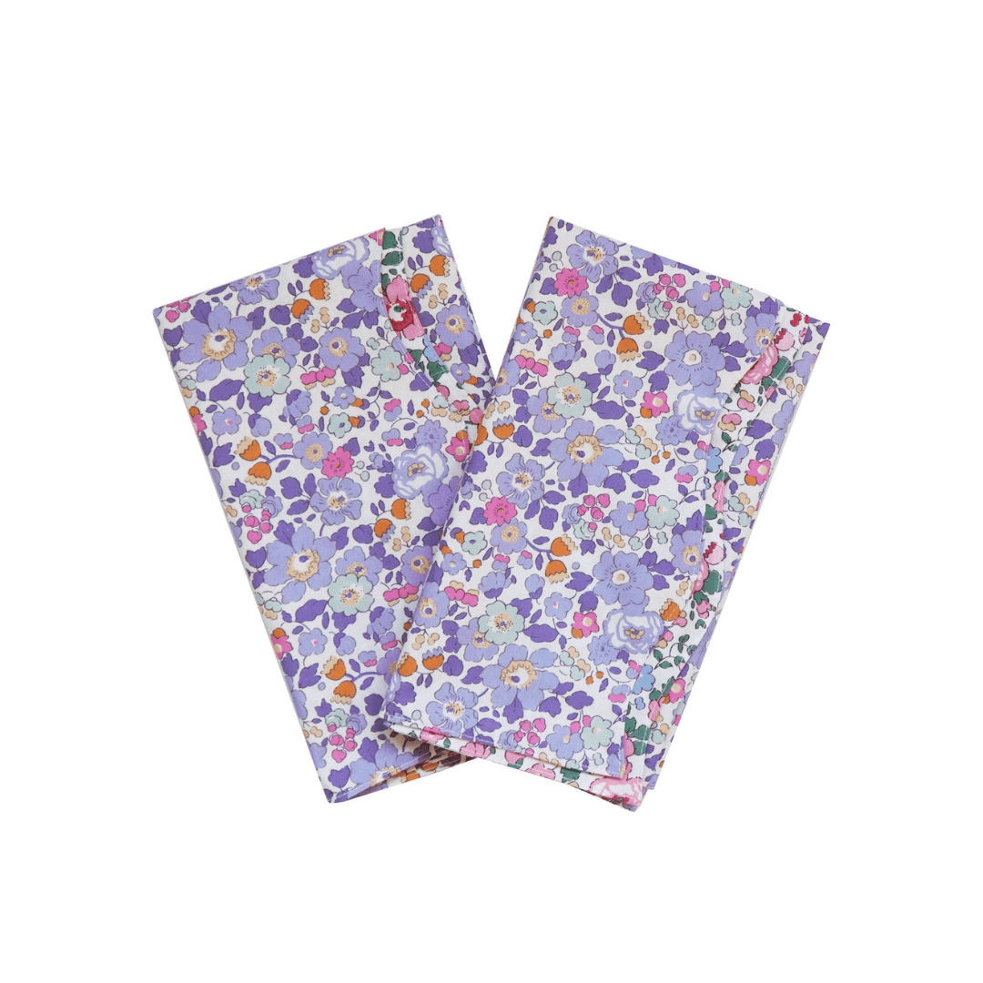 Reversible Wavy Napkin Set Made With Liberty Fabric Betsy