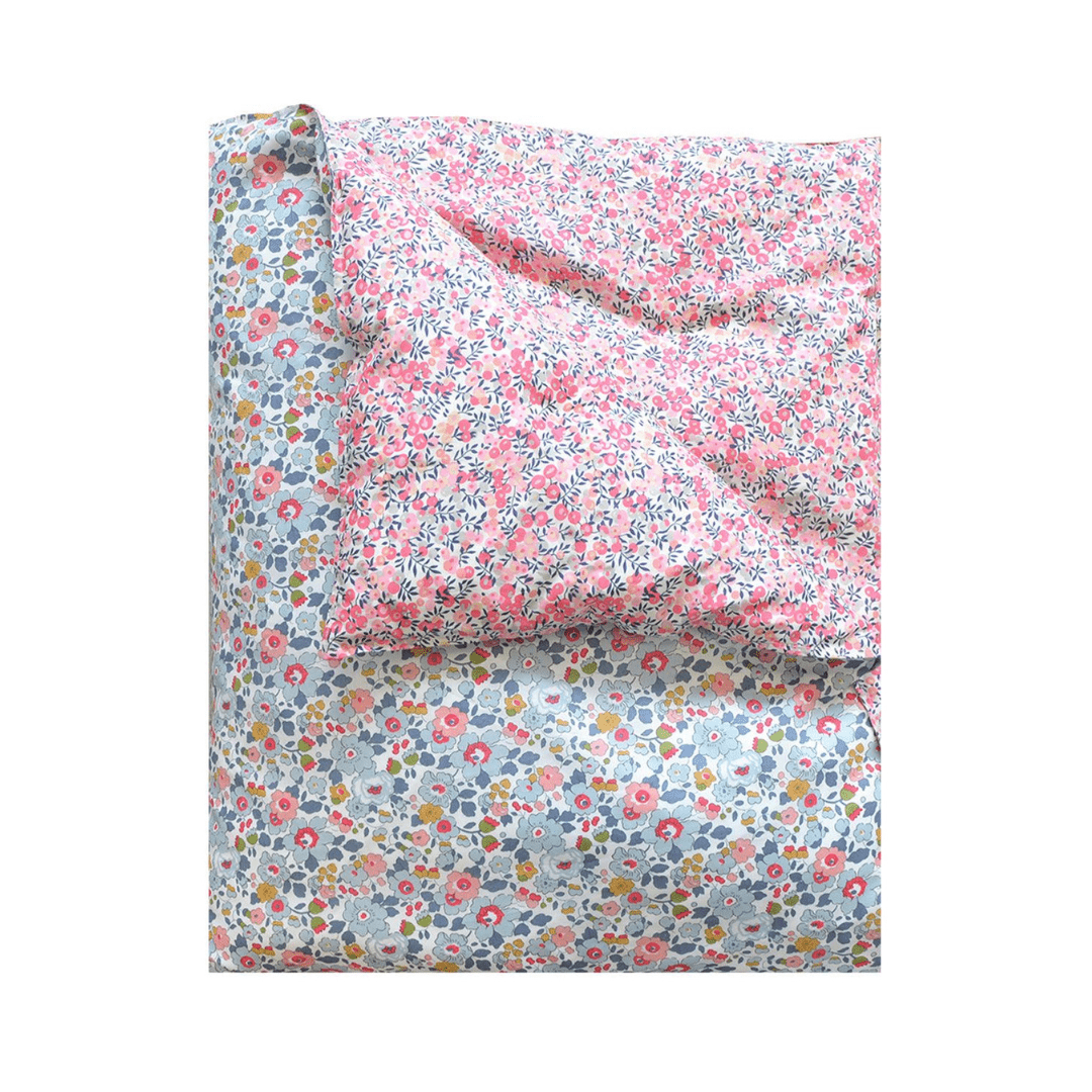 Reversible Heirloom Quilt Made With Liberty Fabric Betsy Grey & Wiltshire Pink