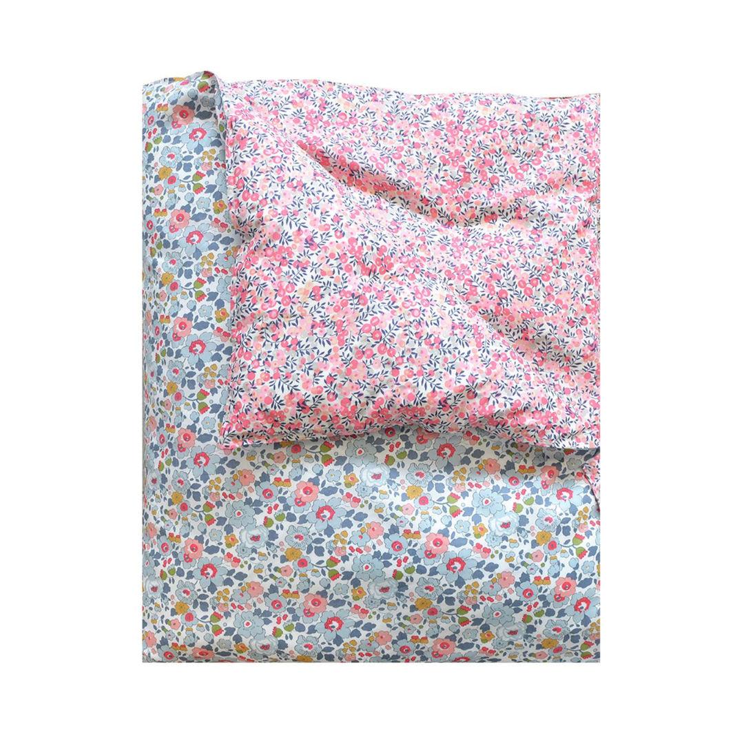 Reversible Heirloom Quilt Made With Liberty Fabric Betsy Grey & Wiltshire Pink