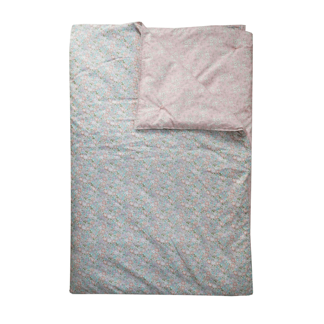 Reversible Heirloom Quilt Made With Liberty Fabric Michelle Lilac & Capel Pink