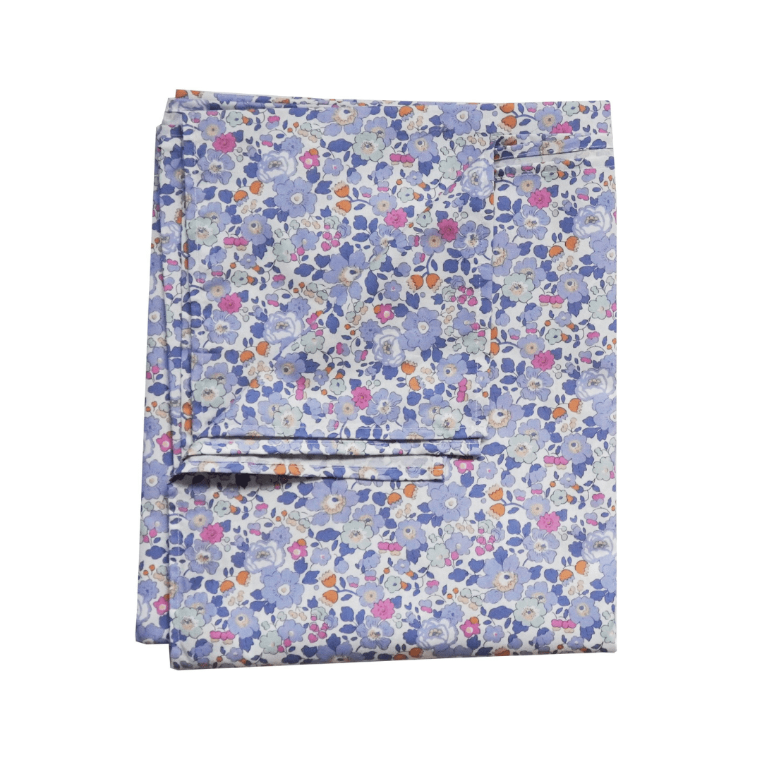 Flat Top Sheet Made With Liberty Fabric Betsy Lavender Blue
