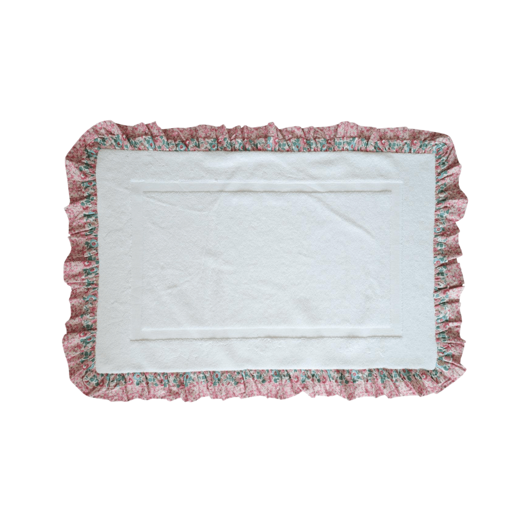 Ruffle Edge Bath Mat Made With Liberty Fabric Betsy & Mitsi Valeria