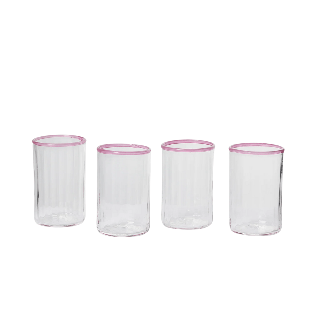 Peter Glass Pink Small - Set of Four