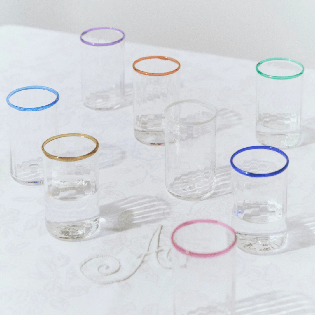 Peter Glass Pink Small - Set of Four