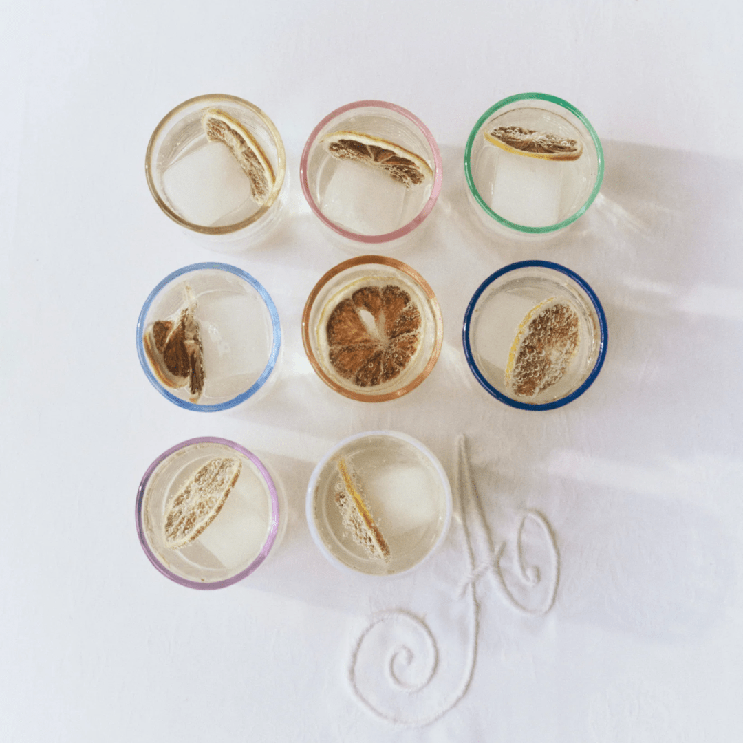 Peter Glass Pink Small - Set of Four