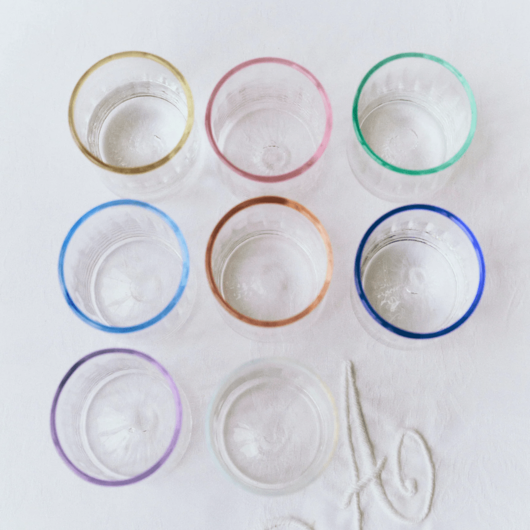 Peter Glass Pink Small - Set of Four