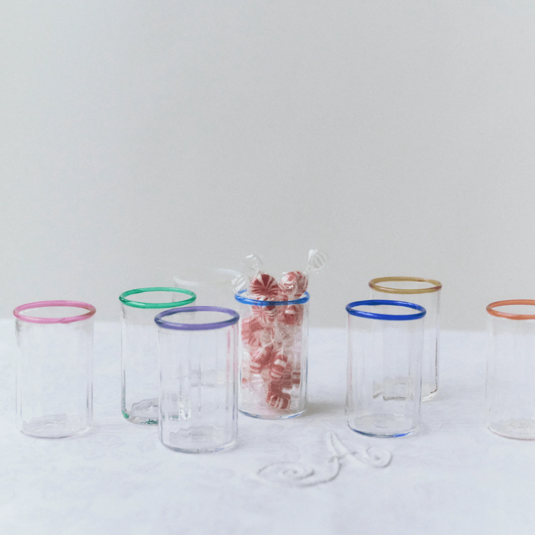 Peter Glass Pink Small - Set of Four