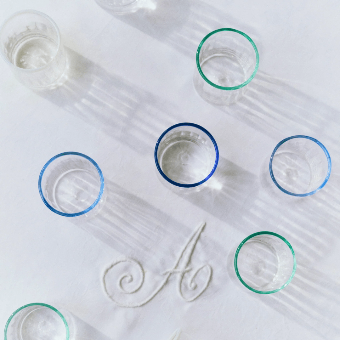 Peter Glass Blue Large - Set of Four