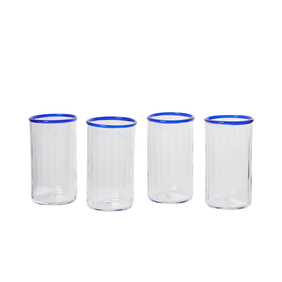 Peter Glass Blue Large - Set of Four