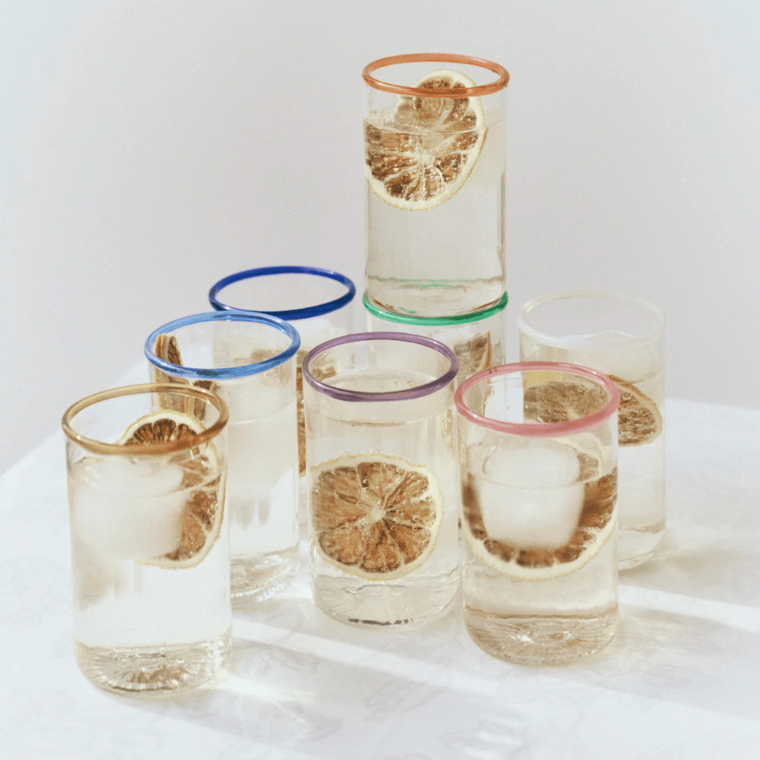 Peter Glass Blue Large - Set of Four