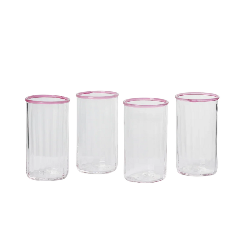 Peter Glass Large Pink - Set of Four
