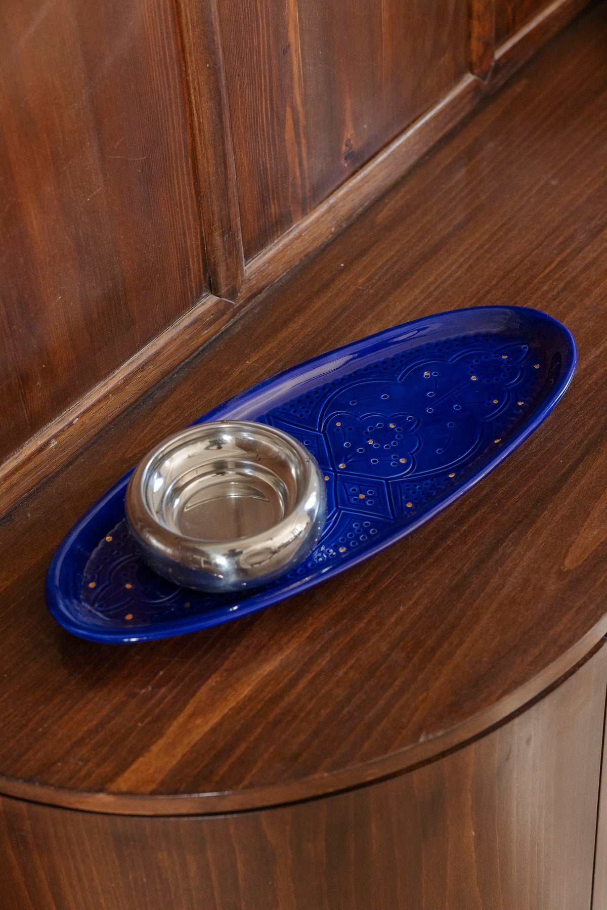 Oval Decorative Tray - Empreinte Gold
