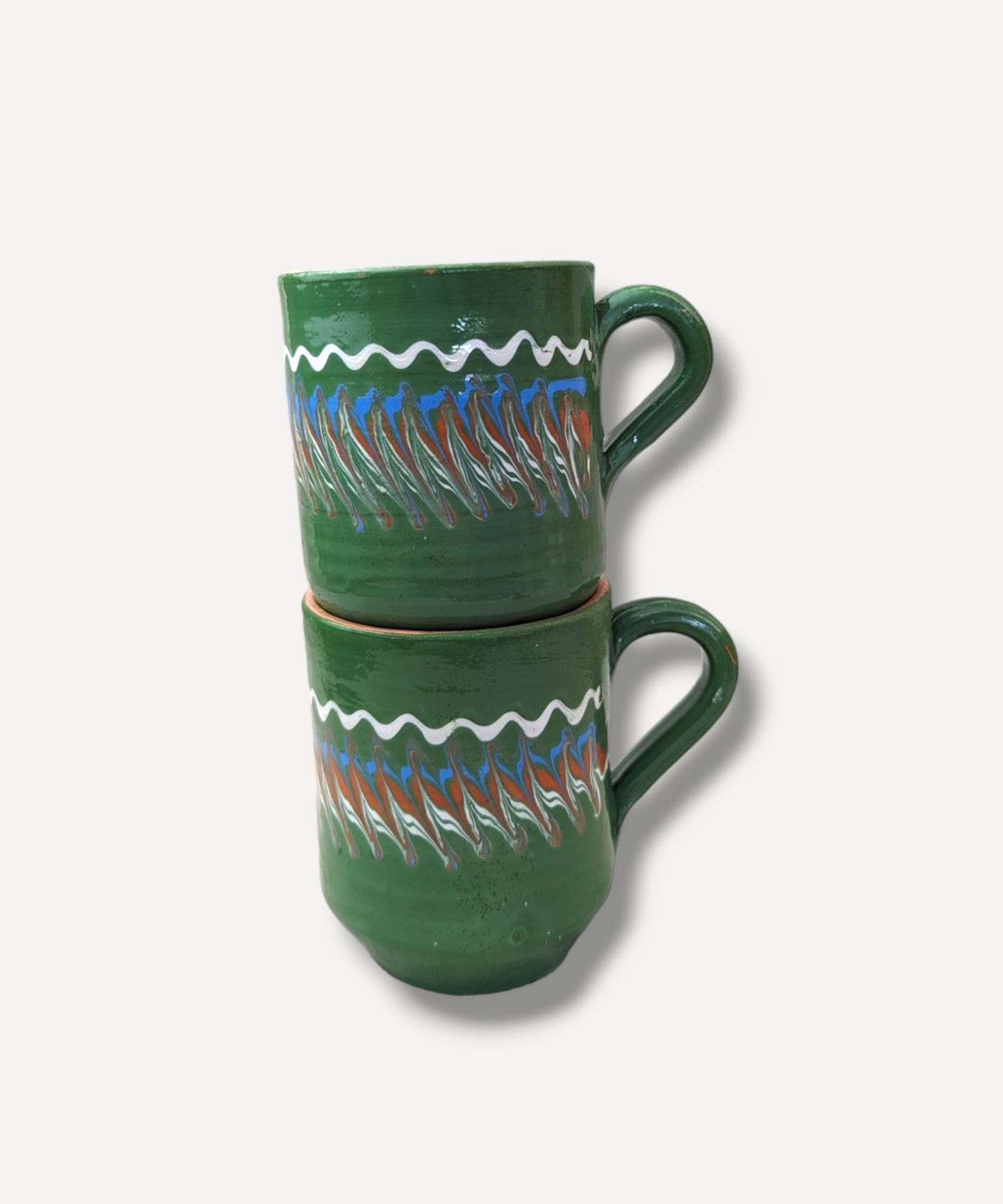Large Moss Green Cylinder Mug / 400ml