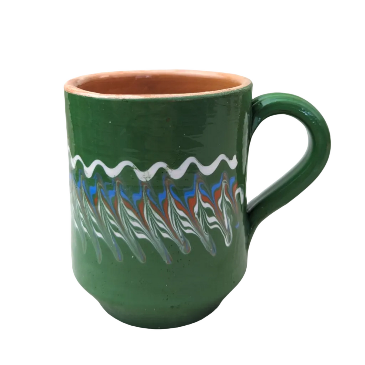 Large Moss Green Cylinder Mug / 400ml