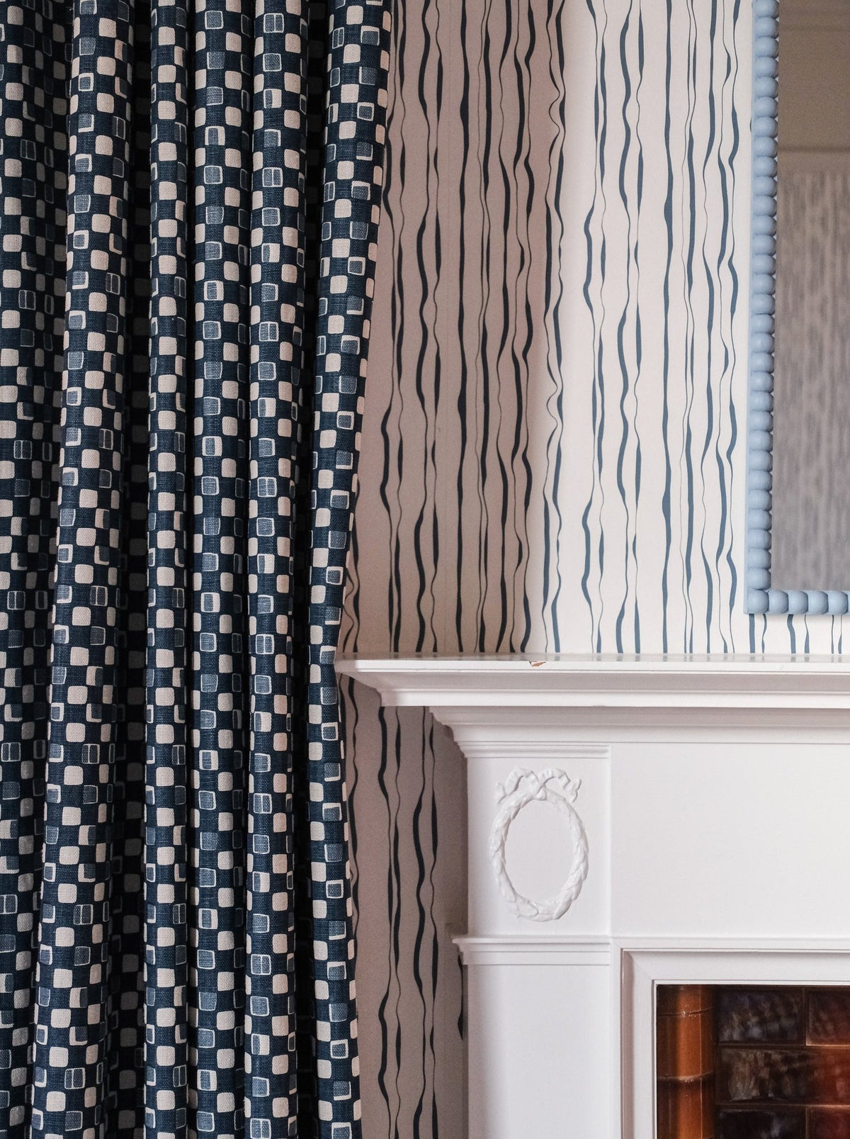 Indian Ink Wallpaper - Stone Blue