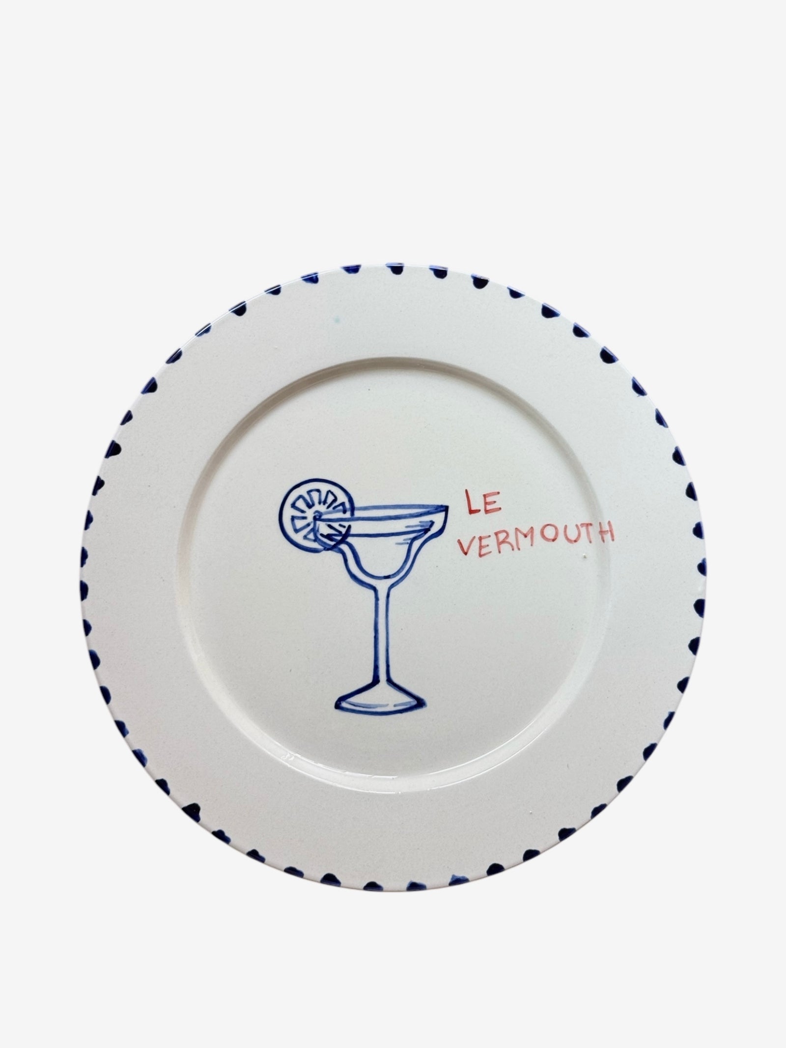 Dining Plates in L’apéritif Drinks Design - Set of 4