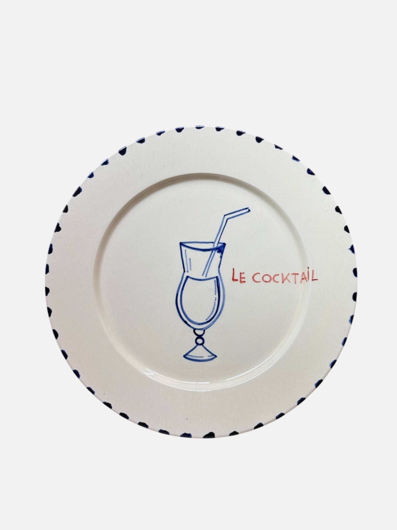 Dining Plates in L’apéritif Drinks Design - Set of 4