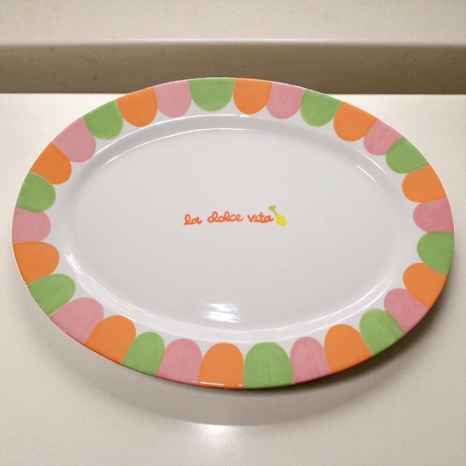 Hand-painted “la dolce vita” Serving Tray