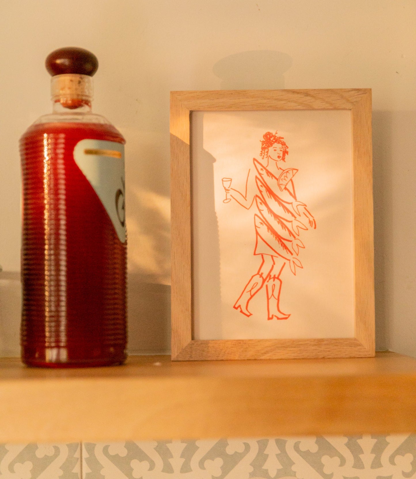 Miss Tinned Fish Mini Art Print