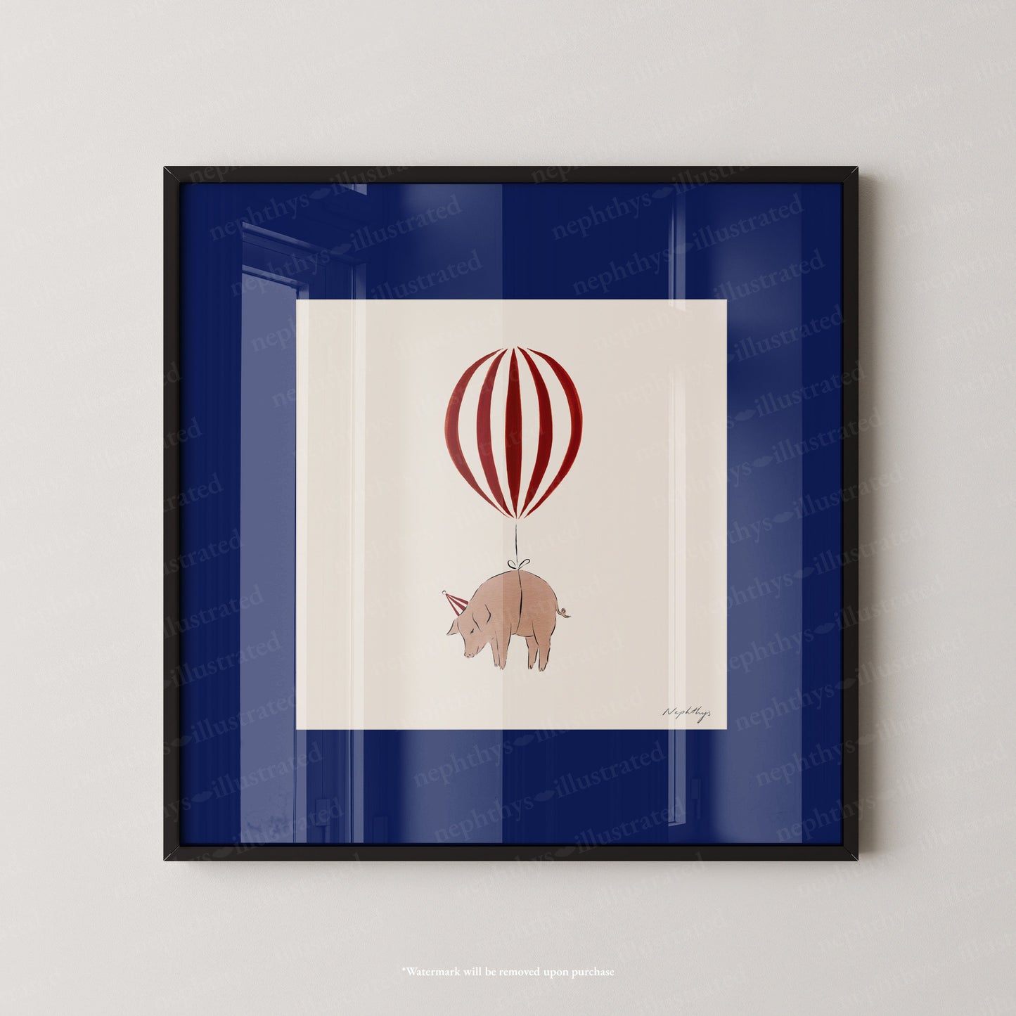 Pig Balloon Personalised