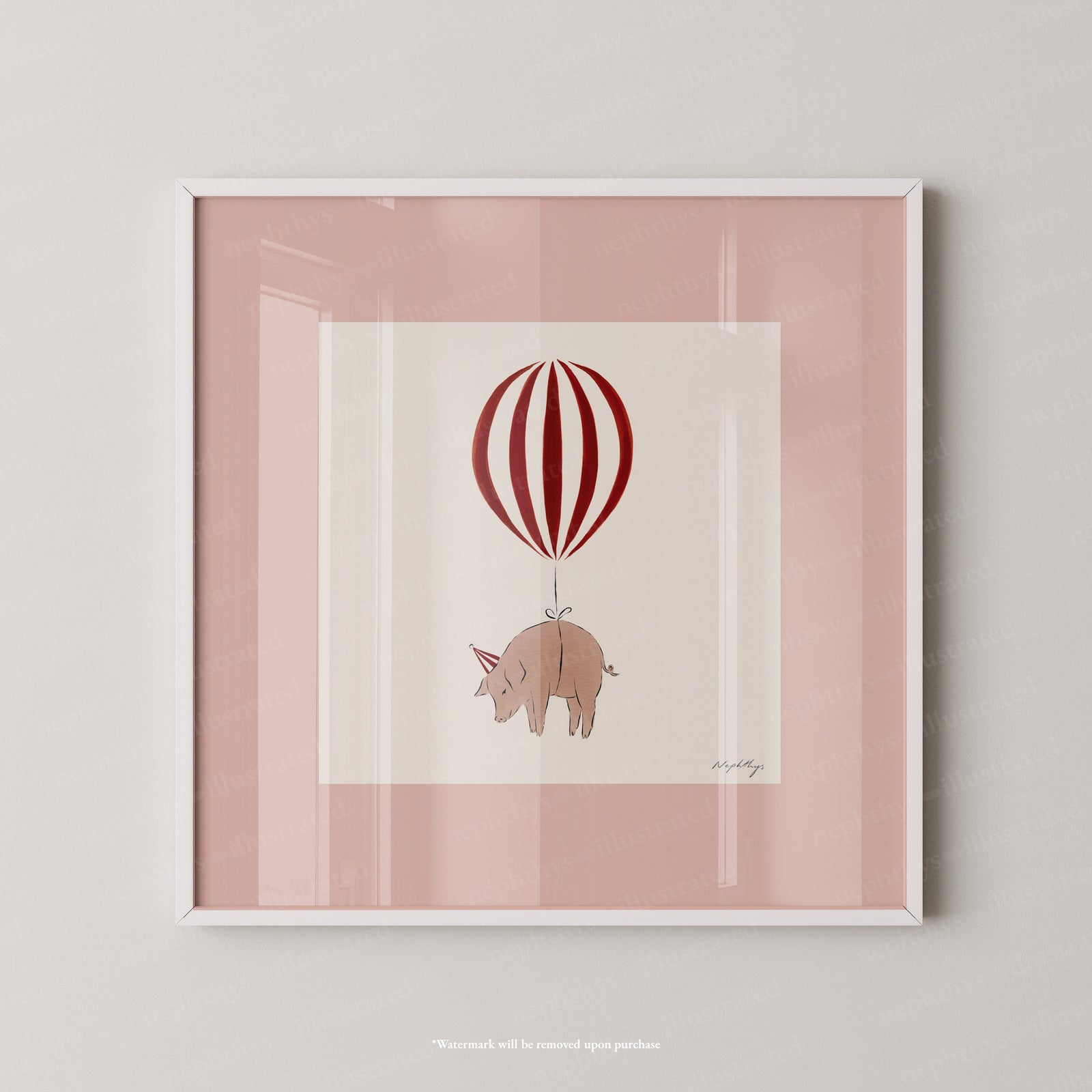 Pig Balloon Personalised