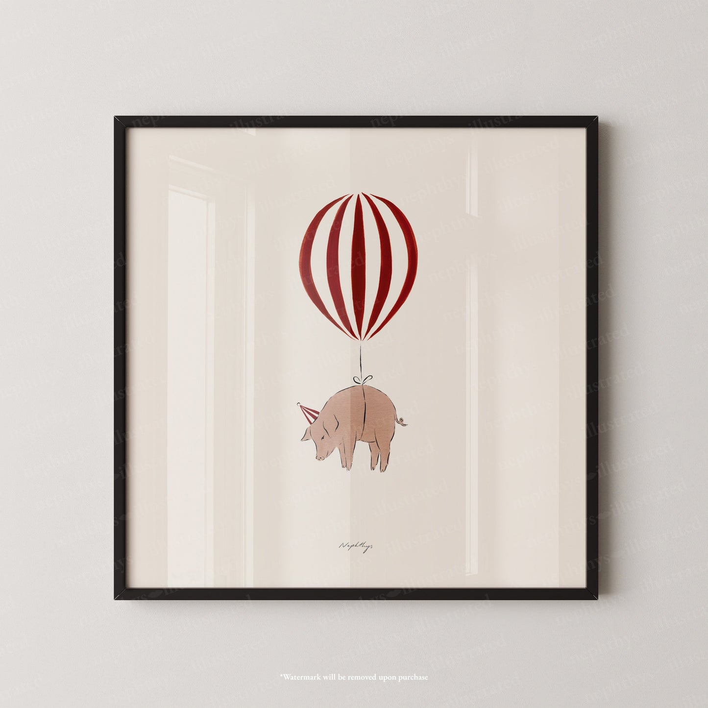 Pig Balloon Personalised