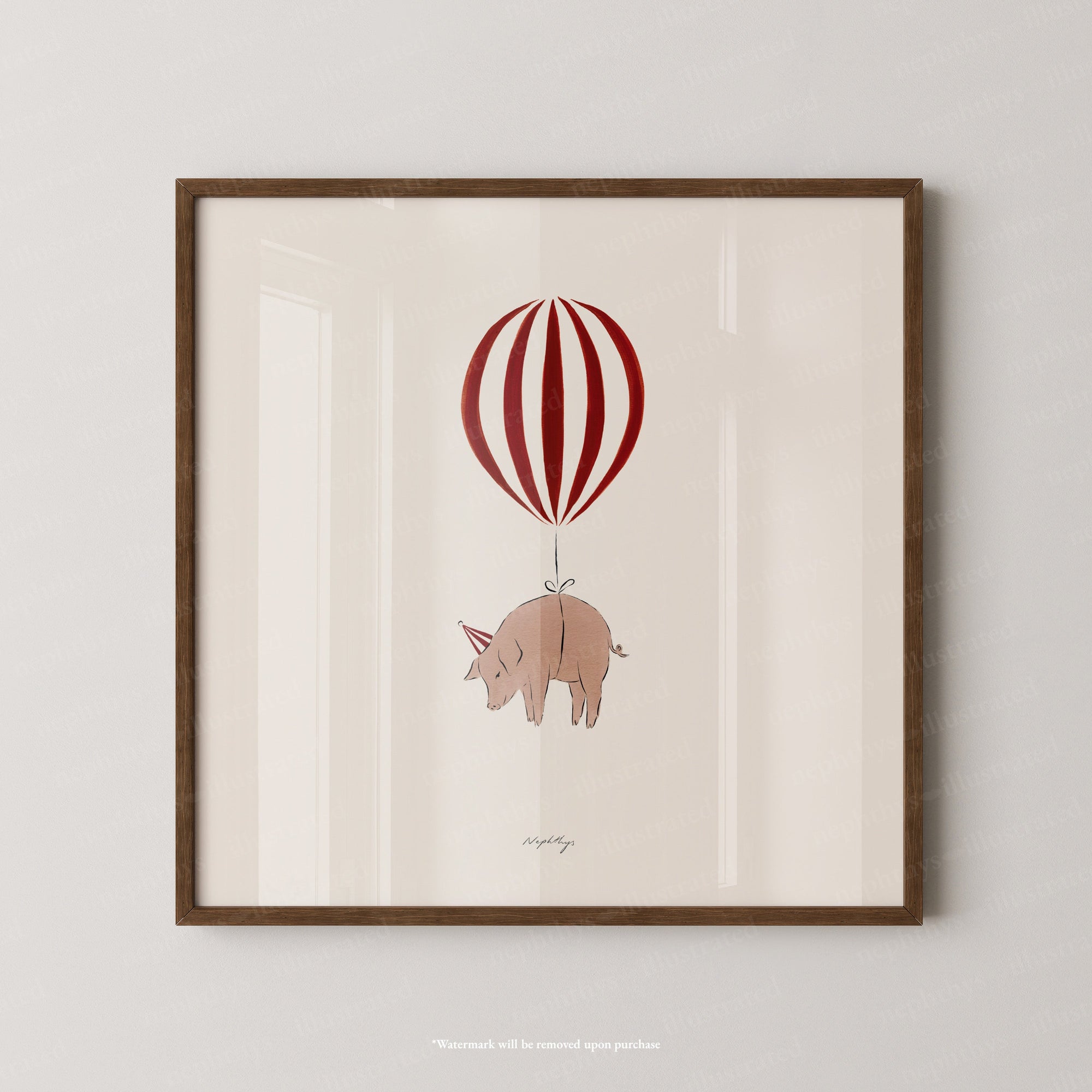 Pig Balloon Personalised