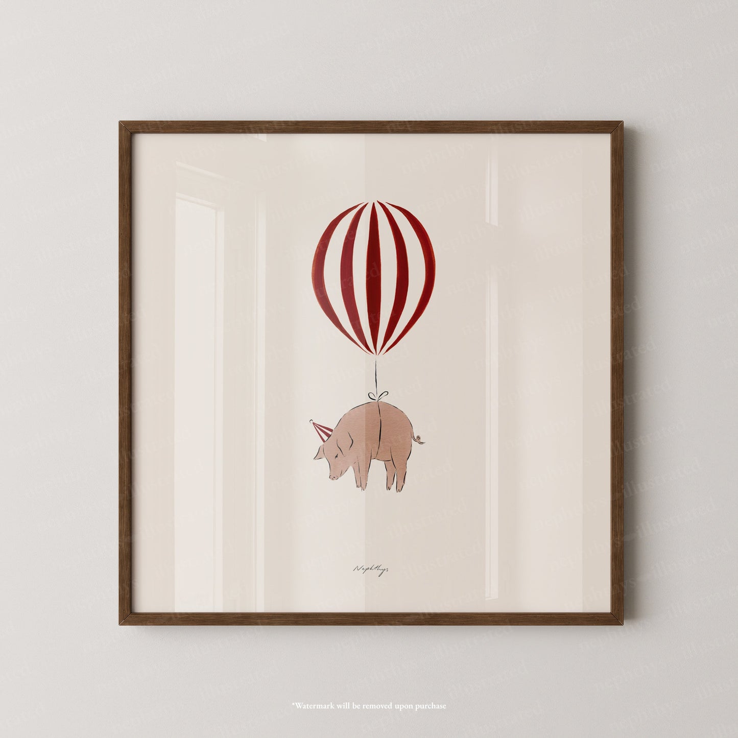 Pig Balloon Personalised
