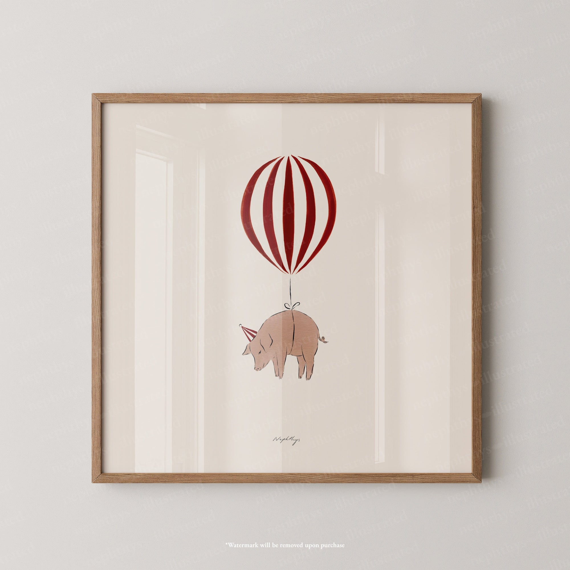 Pig Balloon Personalised