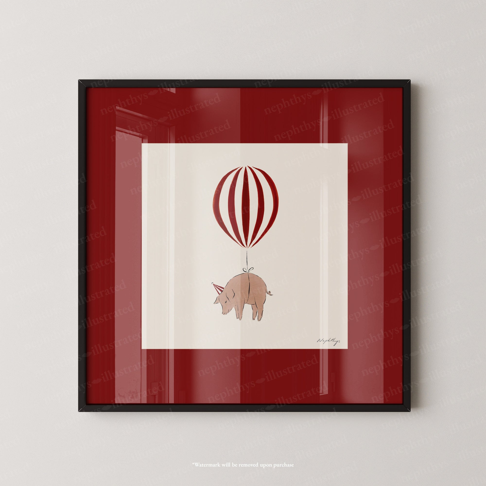 Pig Balloon Personalised