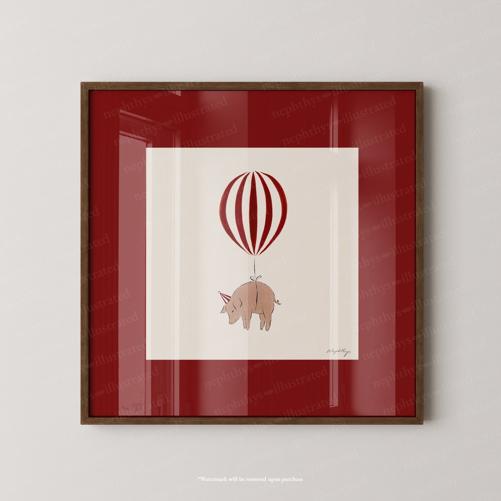 Pig Balloon Personalised