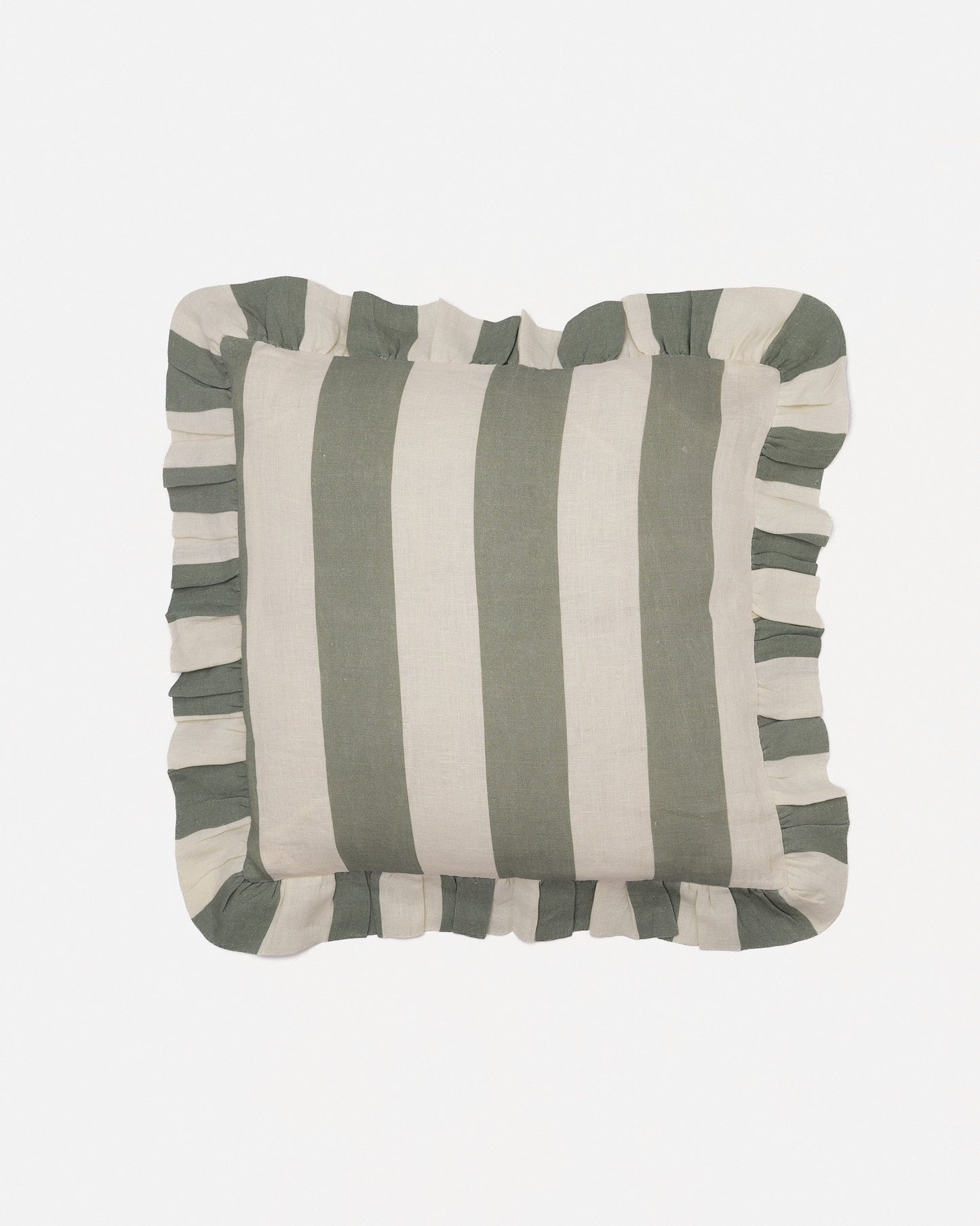 Sea Green Extra Wide Stripe Cushion Cover