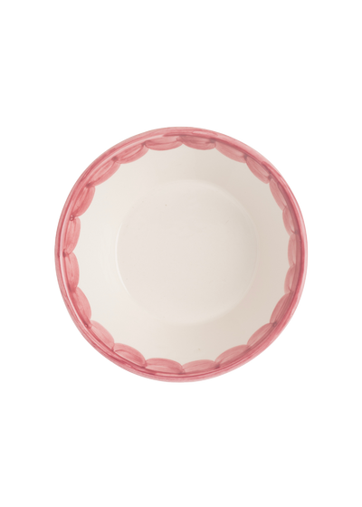 Late Afternoon Pink Scallop bowl