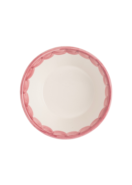 Late Afternoon Pink Scallop bowl