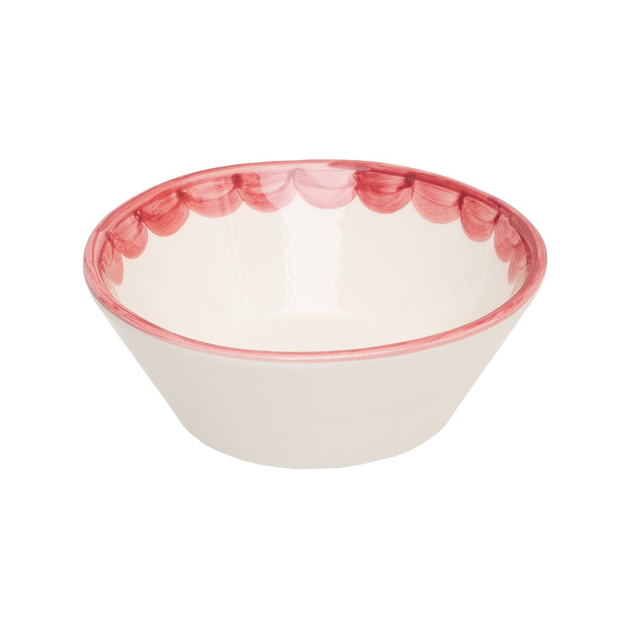 Pink Scallop Bowl