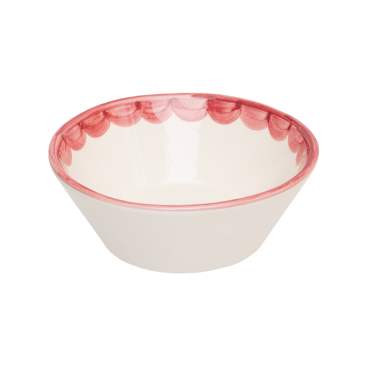 Pink Scallop Bowl