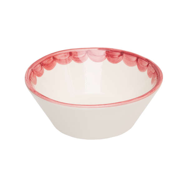 Pink Scallop Bowl