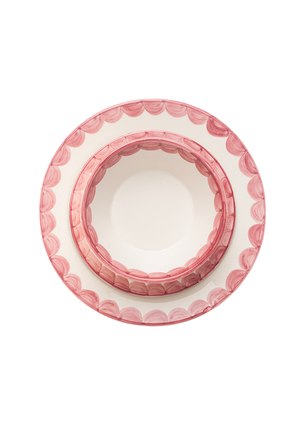 Pink Scallop Bowl